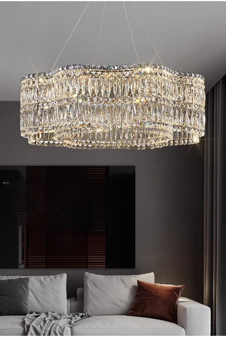 Lustre Salon Noir — Cristal