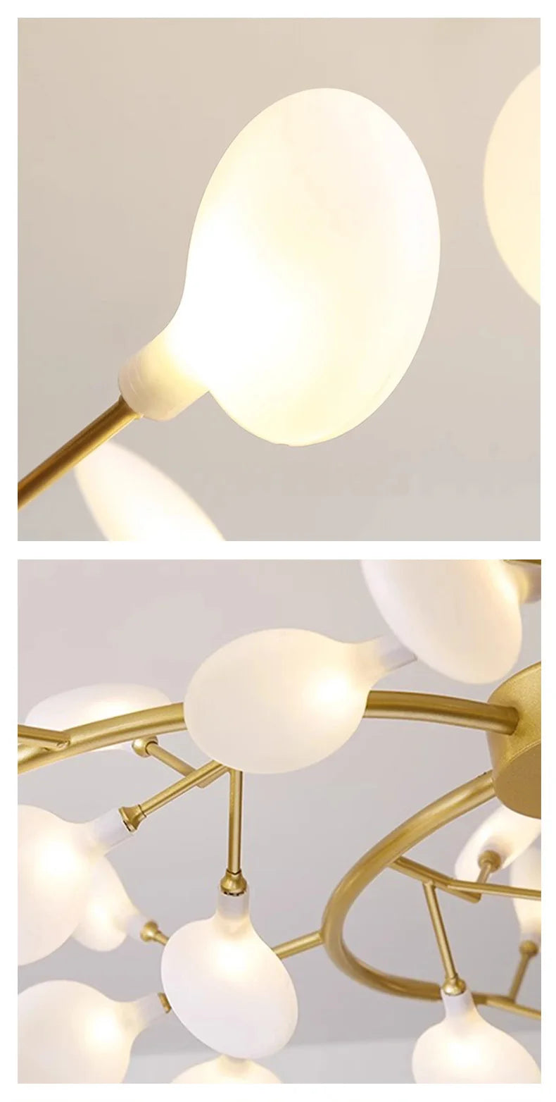 Lustre Araignée Design — Noir B 45 ampoules