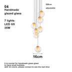 Lustre Design LED — Verre — 16 ampoules Applique murale