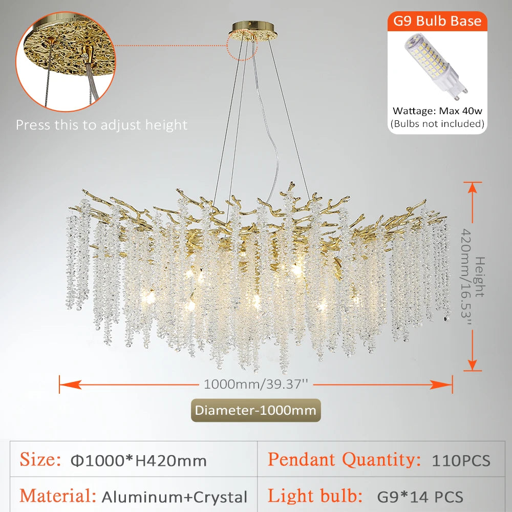 Lustre Luxe Cristal — LED