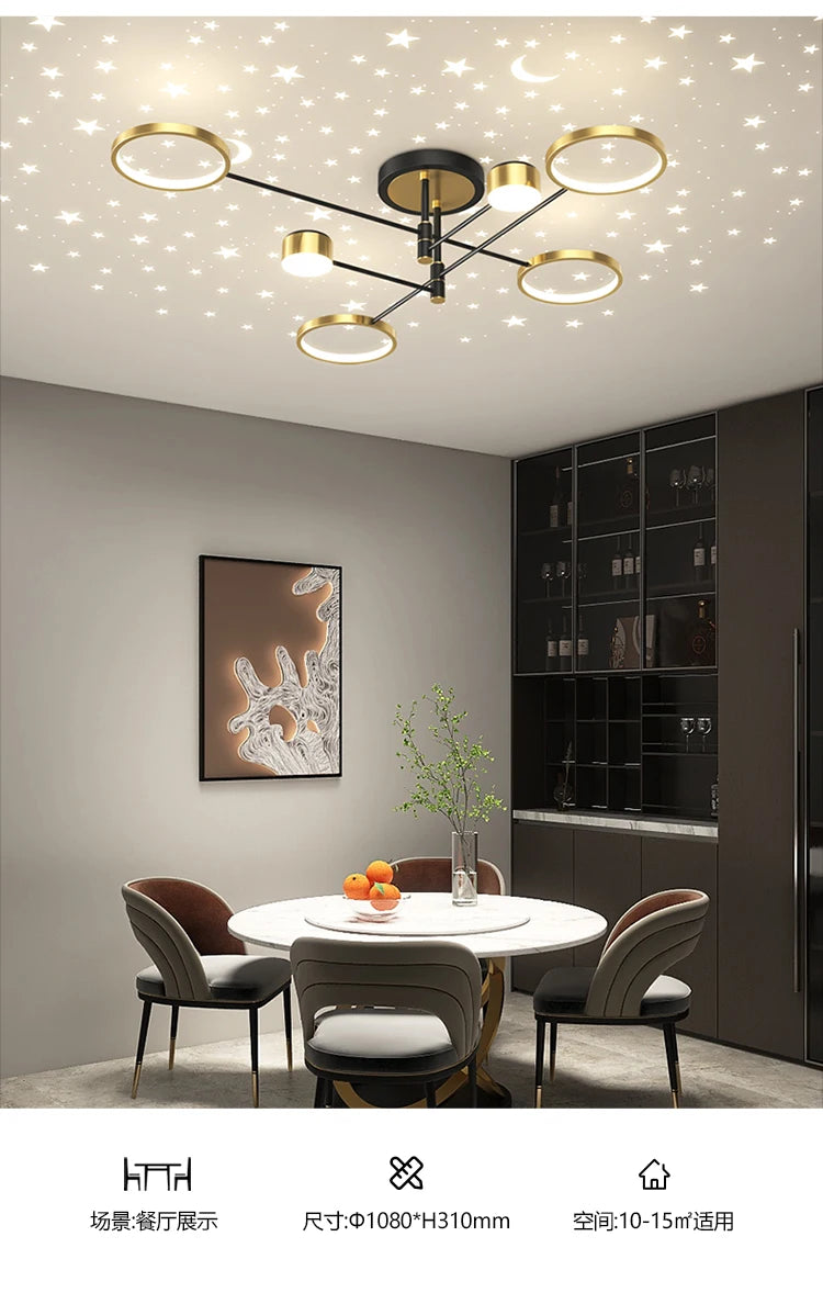 Lustre Moderne LED — Blanc