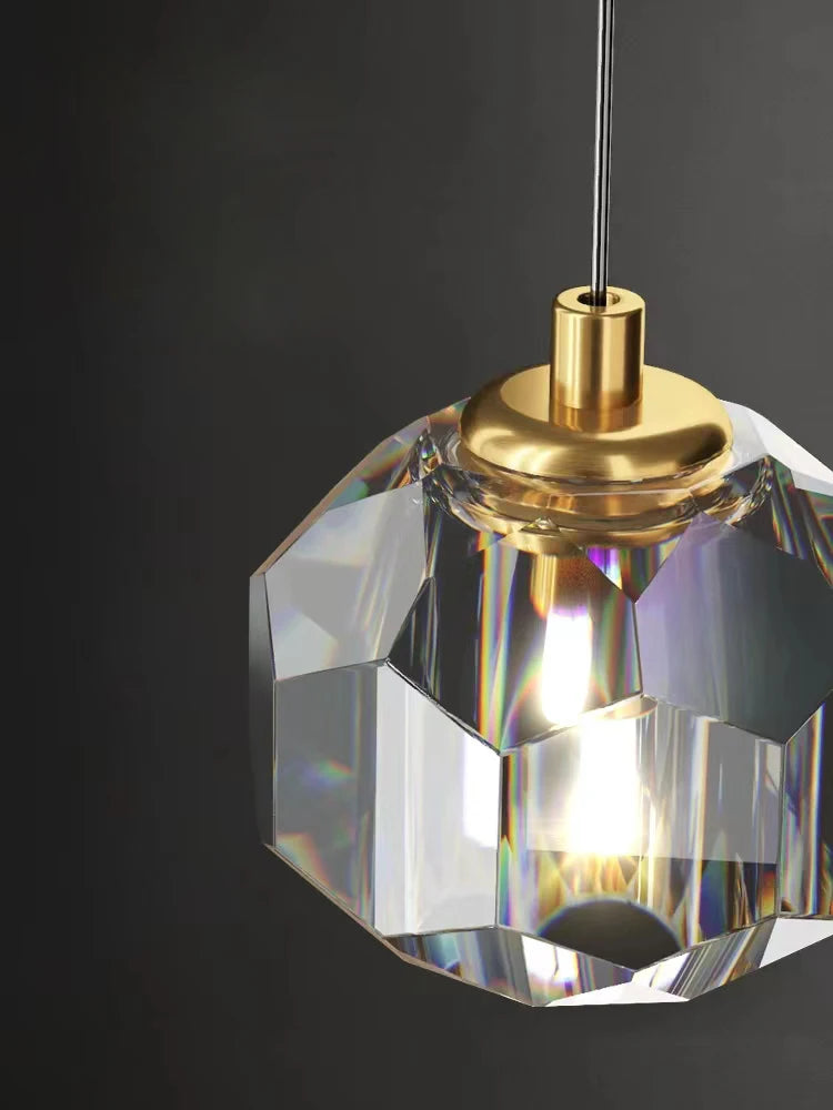 Suspension Cristal Minimaliste Nordique — Long Line Luxe — Chambre et Salon