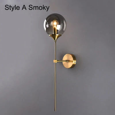 Lustre Boule Verre Design — Ambre Applique