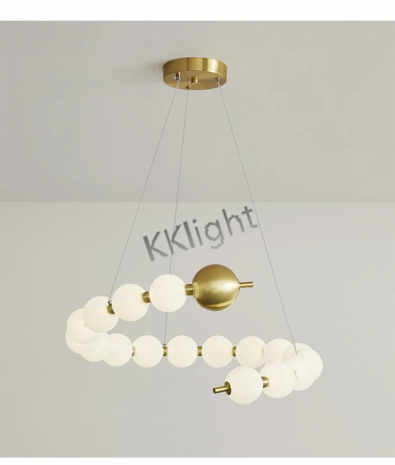 Lustre Art Déco — Cuivre