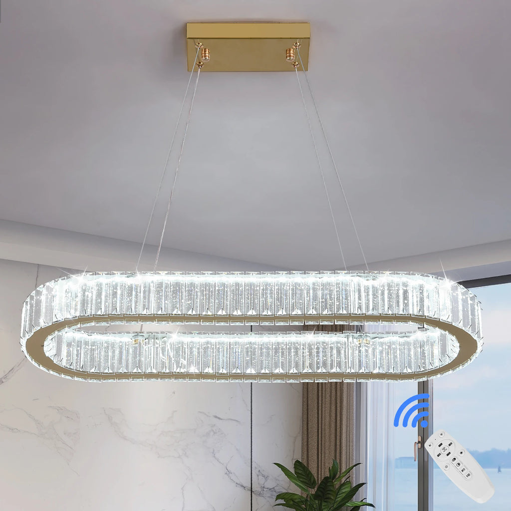 Lustre Verre — Plafonnier LED Cristal