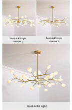 Lustre Araignée Design — Noir B 54 ampoules