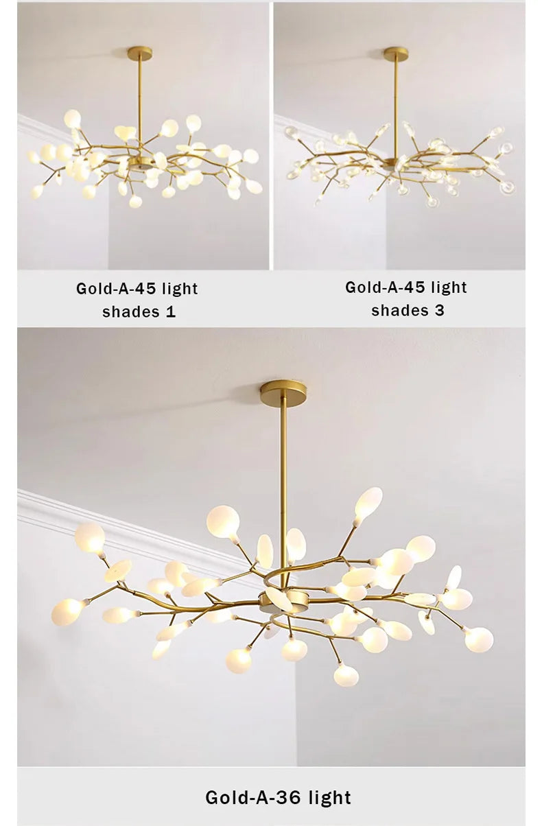 Lustre Araignée Design — Noir B 54 ampoules
