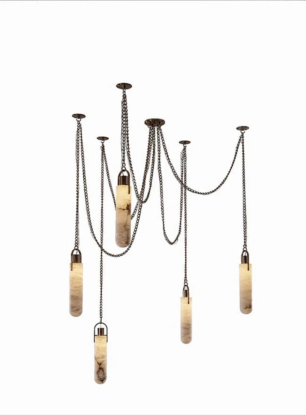 Lustre Aluminium Design — Métal — 7 ampoules