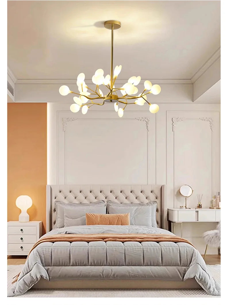 Lustre Araignée Design — Noir B 54 ampoules