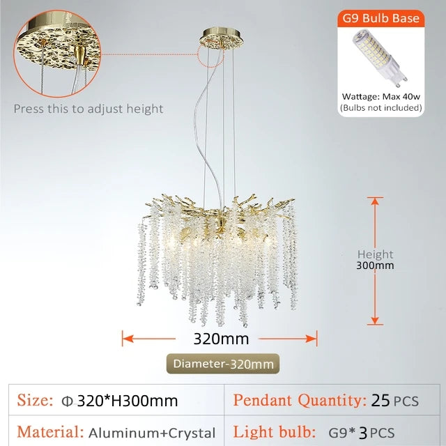 Lustre Luxe Cristal — LED