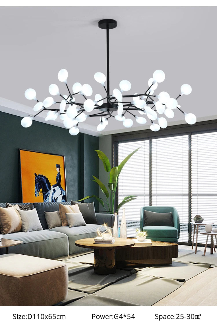 Lustre Salon Industriel — Noir