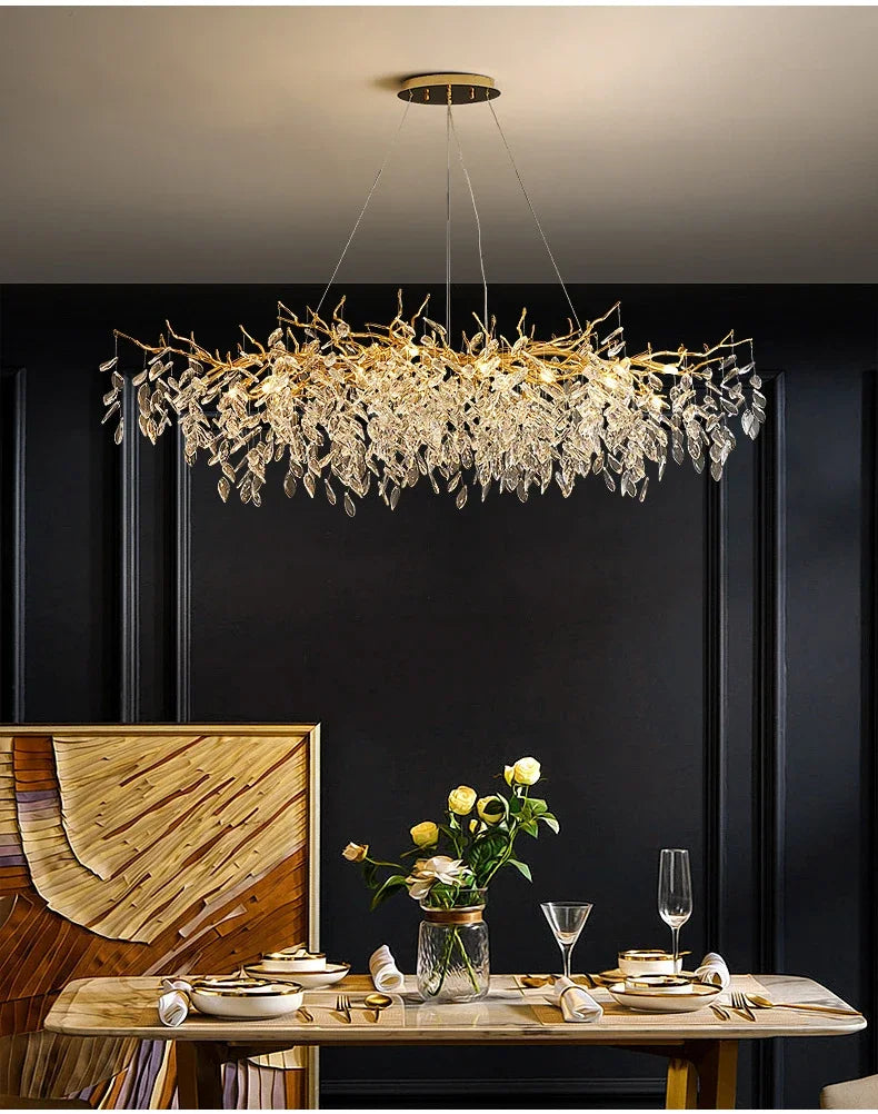 Grand Lustre Salle à Manger — Cristal Grand Format
