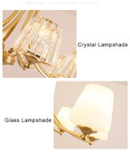 Lustre Salon Moderne — Plafonnier LED Cristal