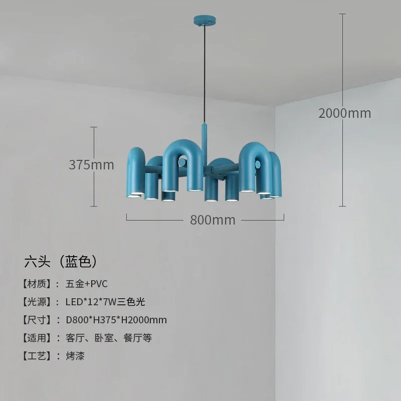 Lustre Salon Noir — Plafonnier Nordique Design