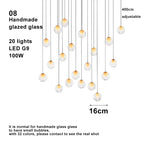Lustre Design LED — Verre — 06 11 ampoules
