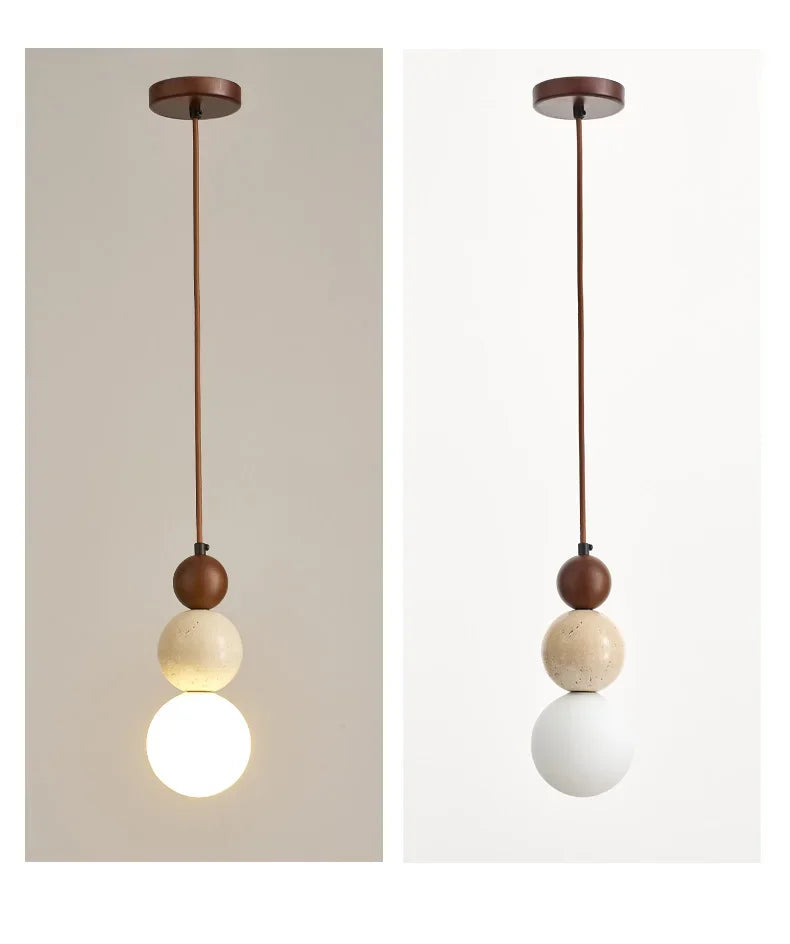 Suspension Design Bauhaus Crème — Pierre et Bois Médiéval — Chambre et Bar