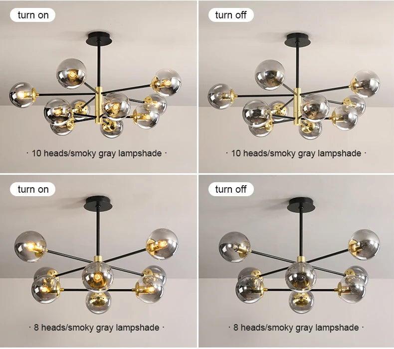 Lustre Boule En Verre — Plafonnier Boule Moderne