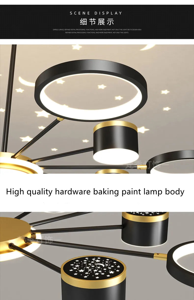 Lustre Moderne LED — Blanc