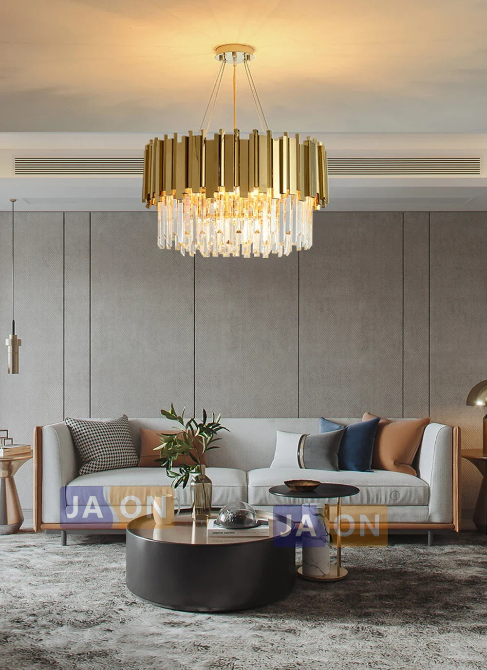 Lustre Cristal Design — Moderne — Oval 150cm