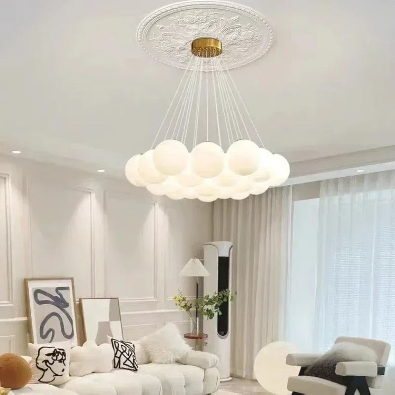 Lustre Blanc Moderne — Salon
