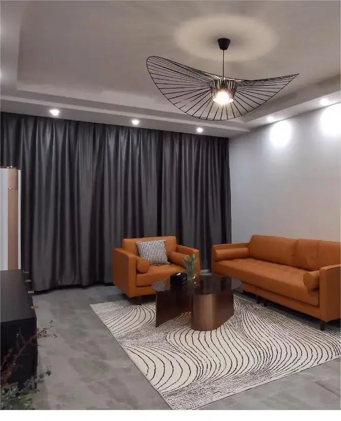 Lustre Paille — Suspension Chapeau Paille