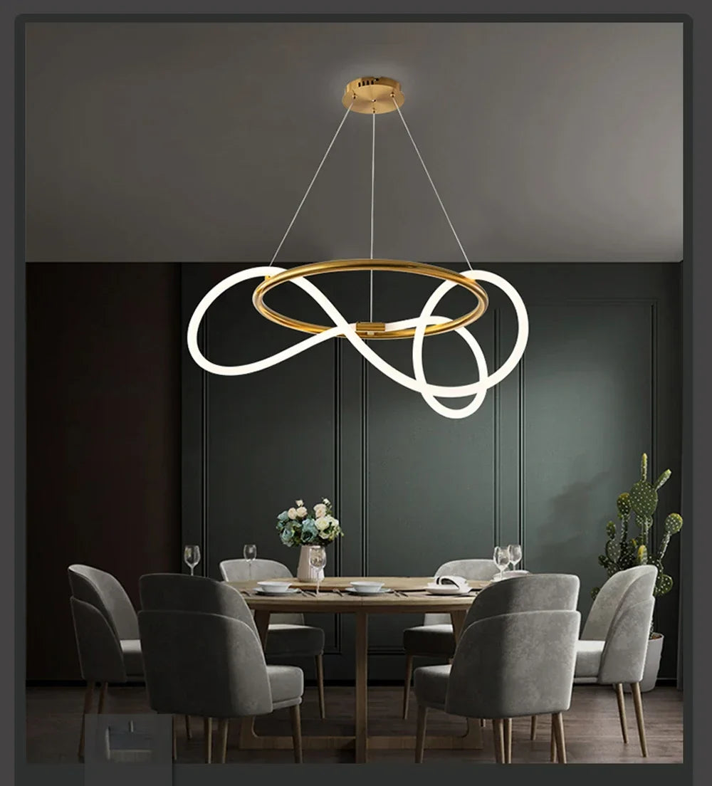 Lustre Cuisine Industriel — Nordique — Doré 150 cm A