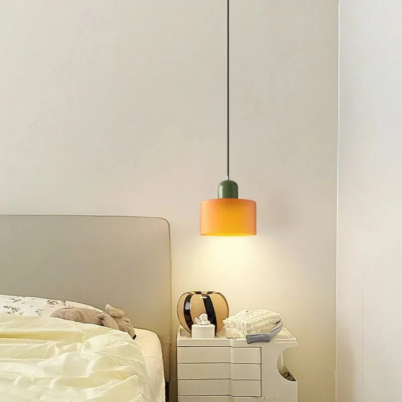 Suspension Verre Nordique Design Long — Chambre et Restaurant — E27