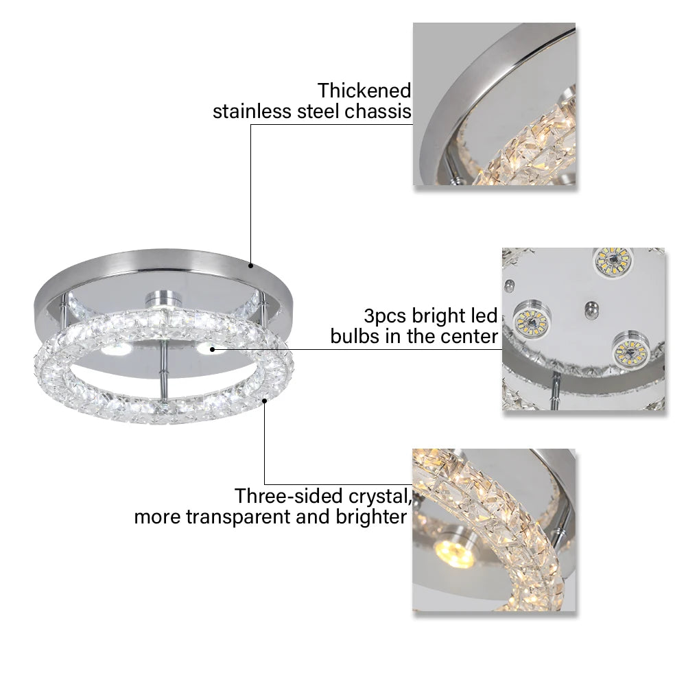 Lustre LED Cristal — Verre