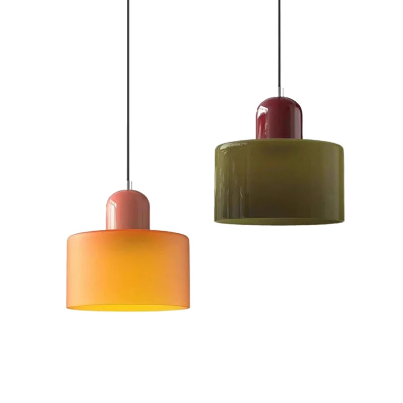 Suspension Verre Nordique Design Long — Chambre et Restaurant — E27
