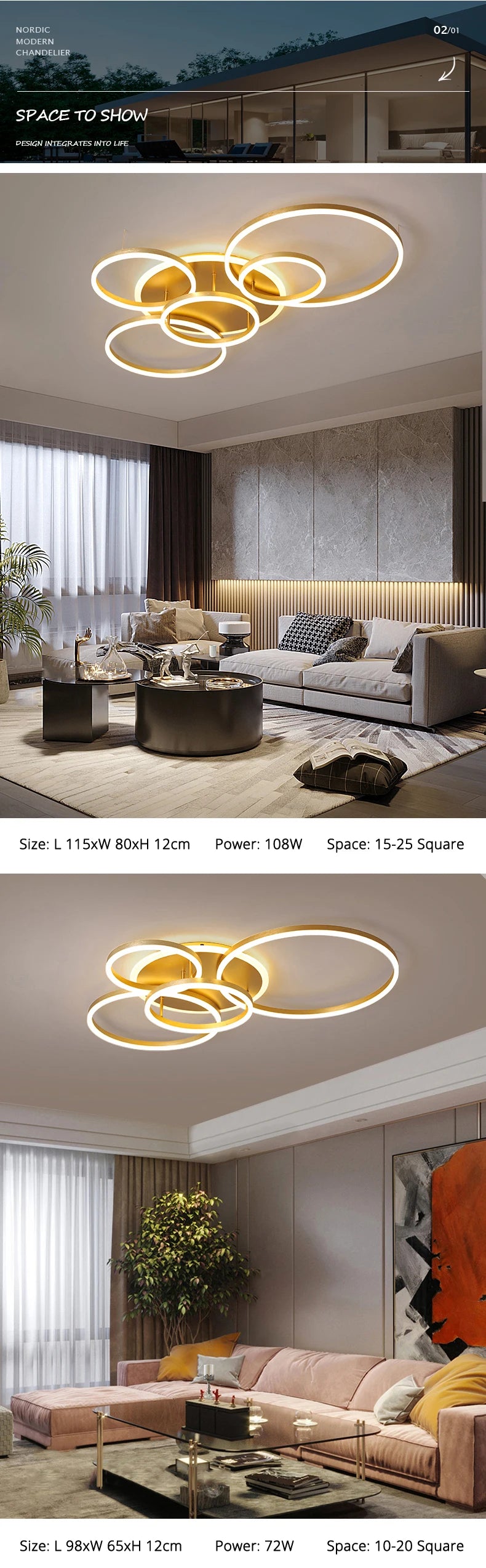 Lustre Blanc Moderne