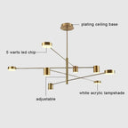 Lustre Moderne Noir — Cuivre