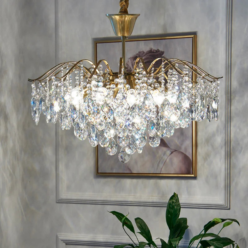 Lustre Haut Plafond — Plafonnier LED Cristal