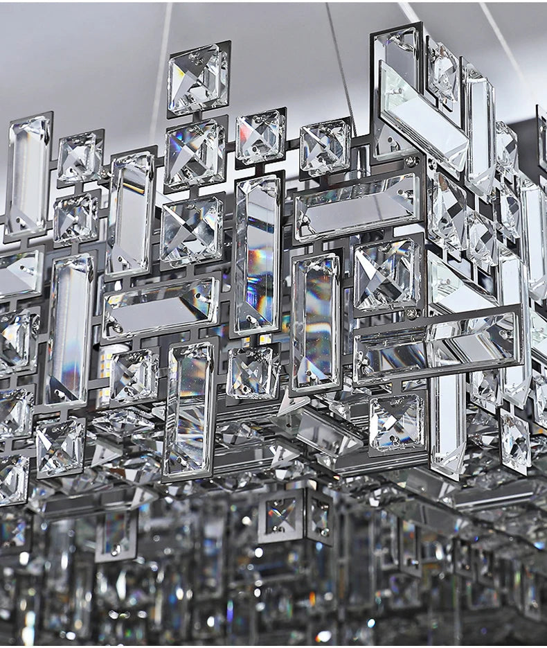 Lustre Salle à Manger Cristal — Métal