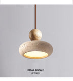 Suspension Pierre d'Agate Naturelle — Design Vintage Unique — Chambre et Restaurant