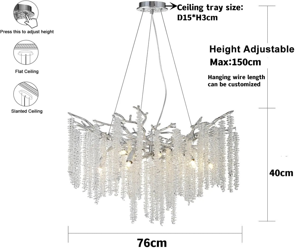 Lustre Cristal Salon