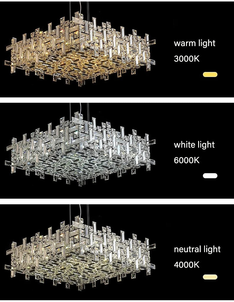 Lustre Salle à Manger Cristal — Métal