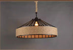 Suspension Chanvre Corde Design Industriel — Vintage Rétro — Salle à Manger
