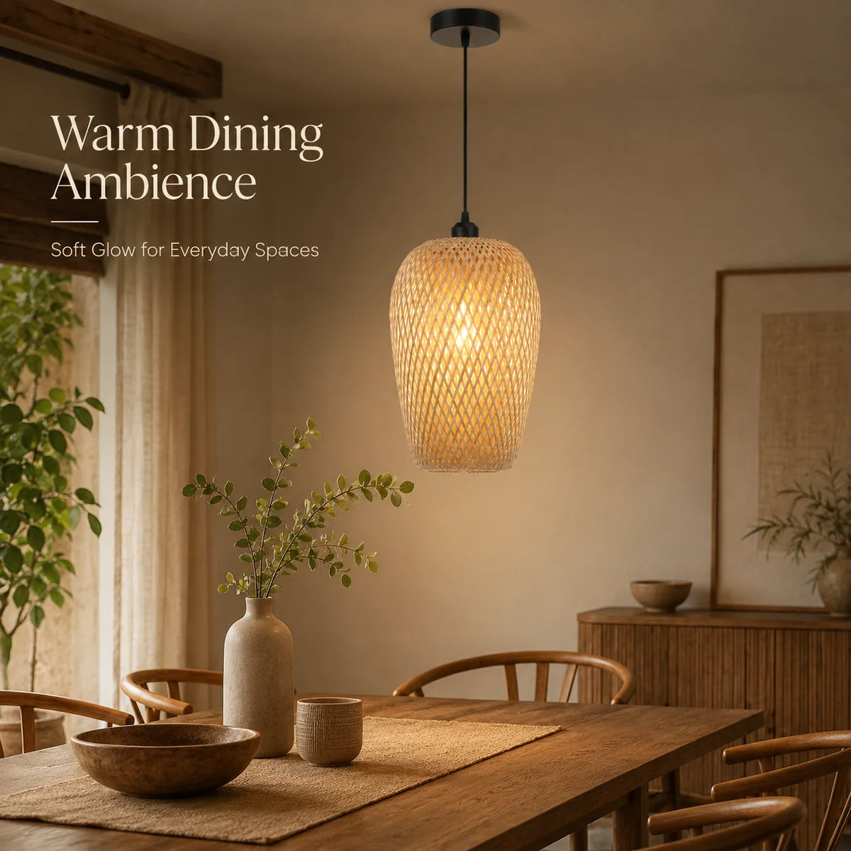 Suspension Bambou Pack 1/2/3 | Lustre Naturel Lot | Luminaire Artisanal JOYINLED