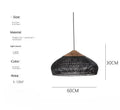 Suspension Rotin Wabi Sabi 40/50/60cm - Lustre LED Style Japonais