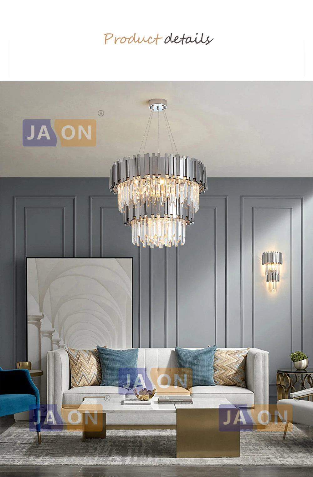 Lustre en Cristal Pas Cher — Métal