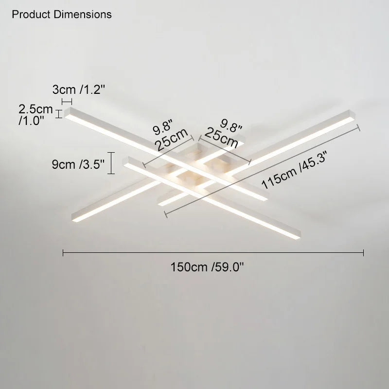 Lustre LED Chambre — Noir