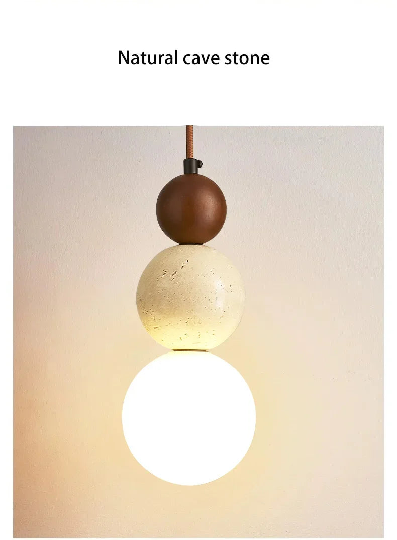 Suspension Design Bauhaus Crème — Pierre et Bois Médiéval — Chambre et Bar