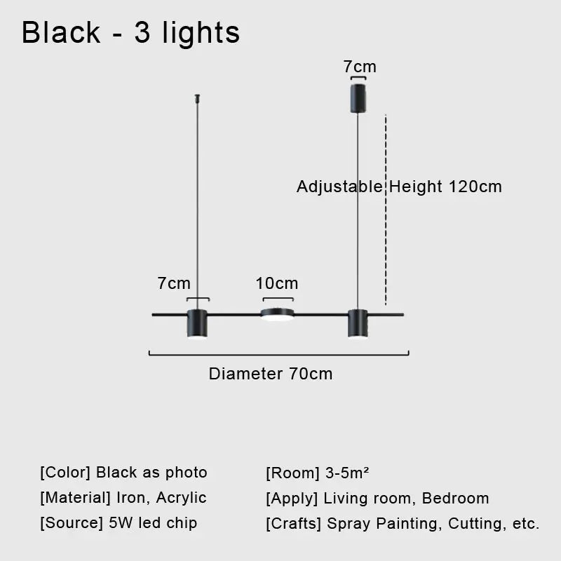 Lustre Moderne Noir — Cuivre