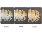 Lustre Cristal Pampilles — Nordique — Rond doré d85cm