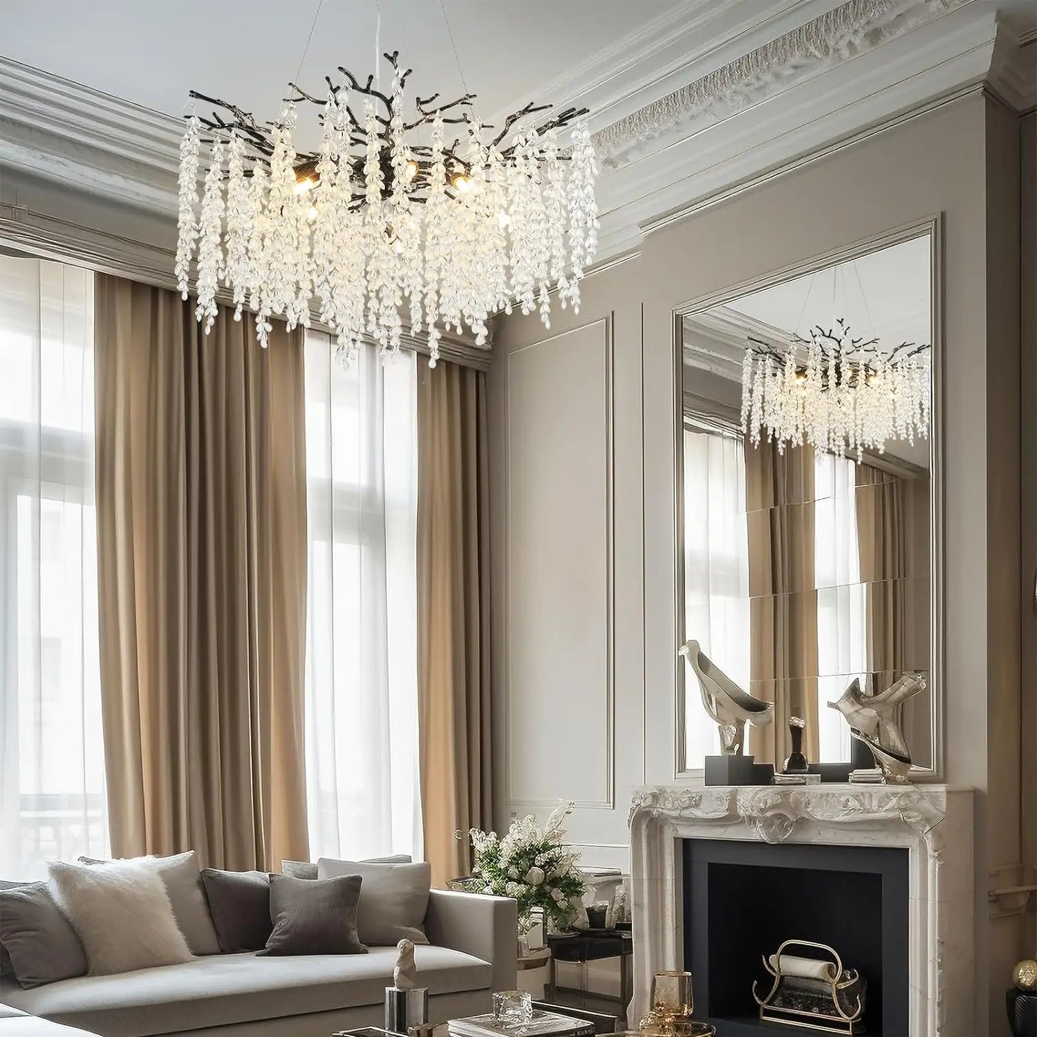 Lustre Cristal Salon — Chambre