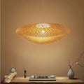 Lustre Rotin Tressé à la Main Vintage 40/50/60/80cm | Suspension Naturelle | Luminaire Bohème