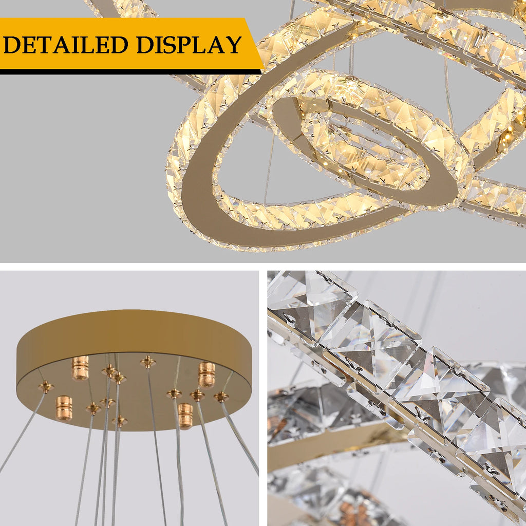 Lustre À Pampilles — Plafonnier LED Cristal