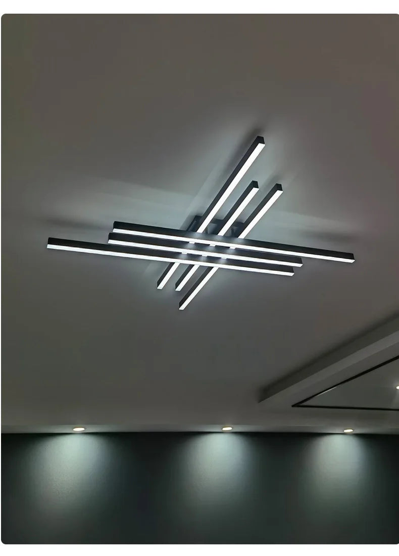 Lustre LED Chambre — Noir