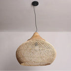 Suspension Rotin Wabi Sabi 40/50/60cm - Lustre LED Style Japonais