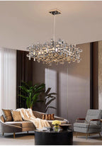 Lustre Salle à Manger Cristal — Métal